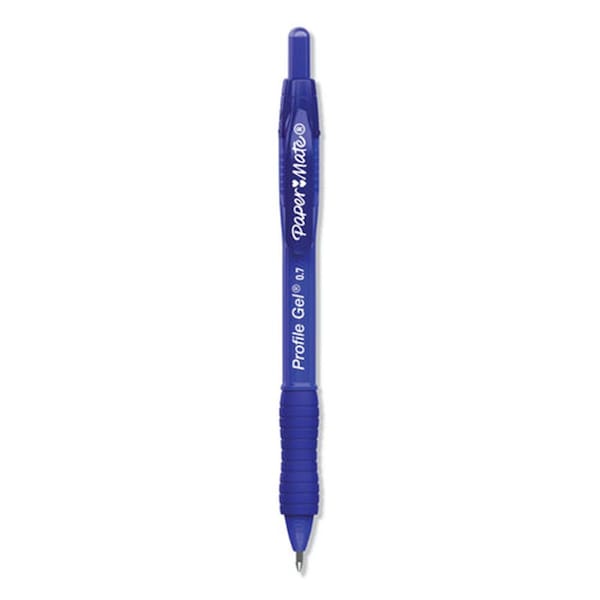 Paper Mate 0.7 mm Profile Retractable Gel Pen, Blue, 12PK PA472680 - main